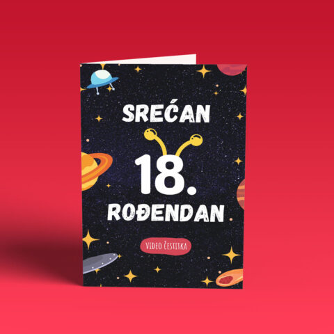 Kosmos Žurka Srećan 18. Rođendan Video Čestitka
